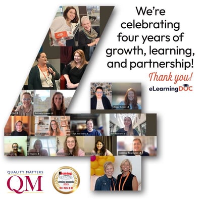We're celebrating four years of growth, learning, and partnership at eLearningDOC!