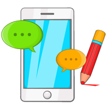 Cell phone with a pencil next to it.