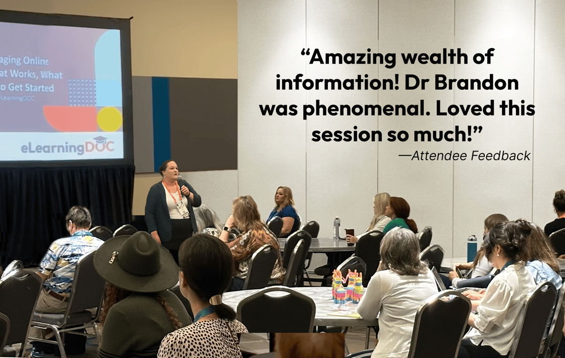 Dr. Diana Brandon speaking at her education session at the TSAE Conference.