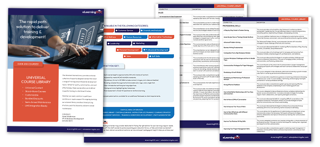 Universal Course Catalog Pages